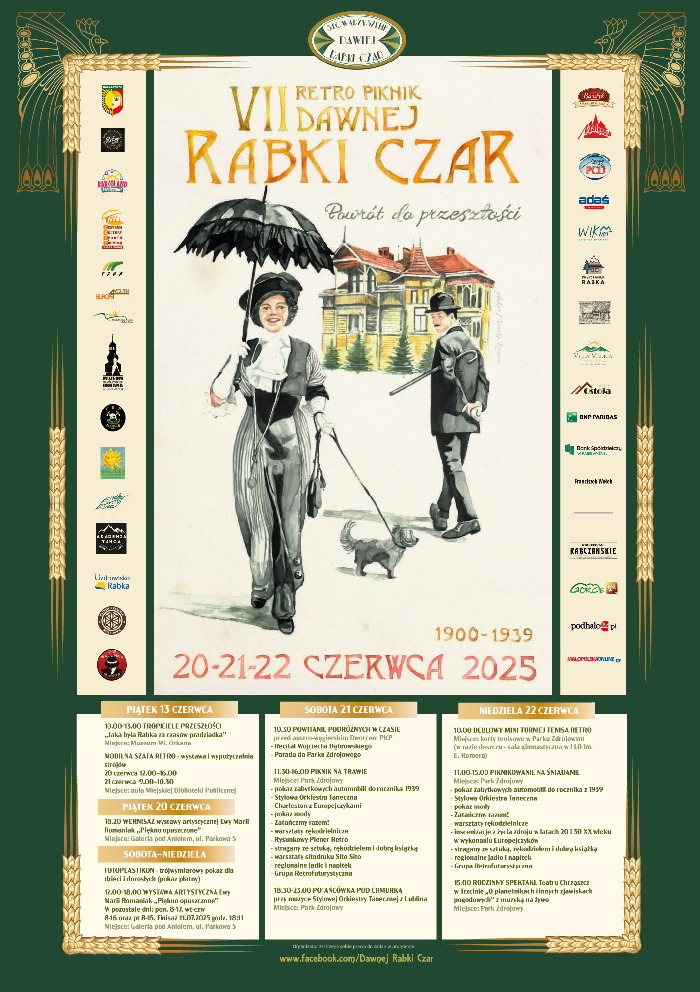 VII Retro Piknik Dawnej Rabki Czar DRC-plakat-2025-loga2